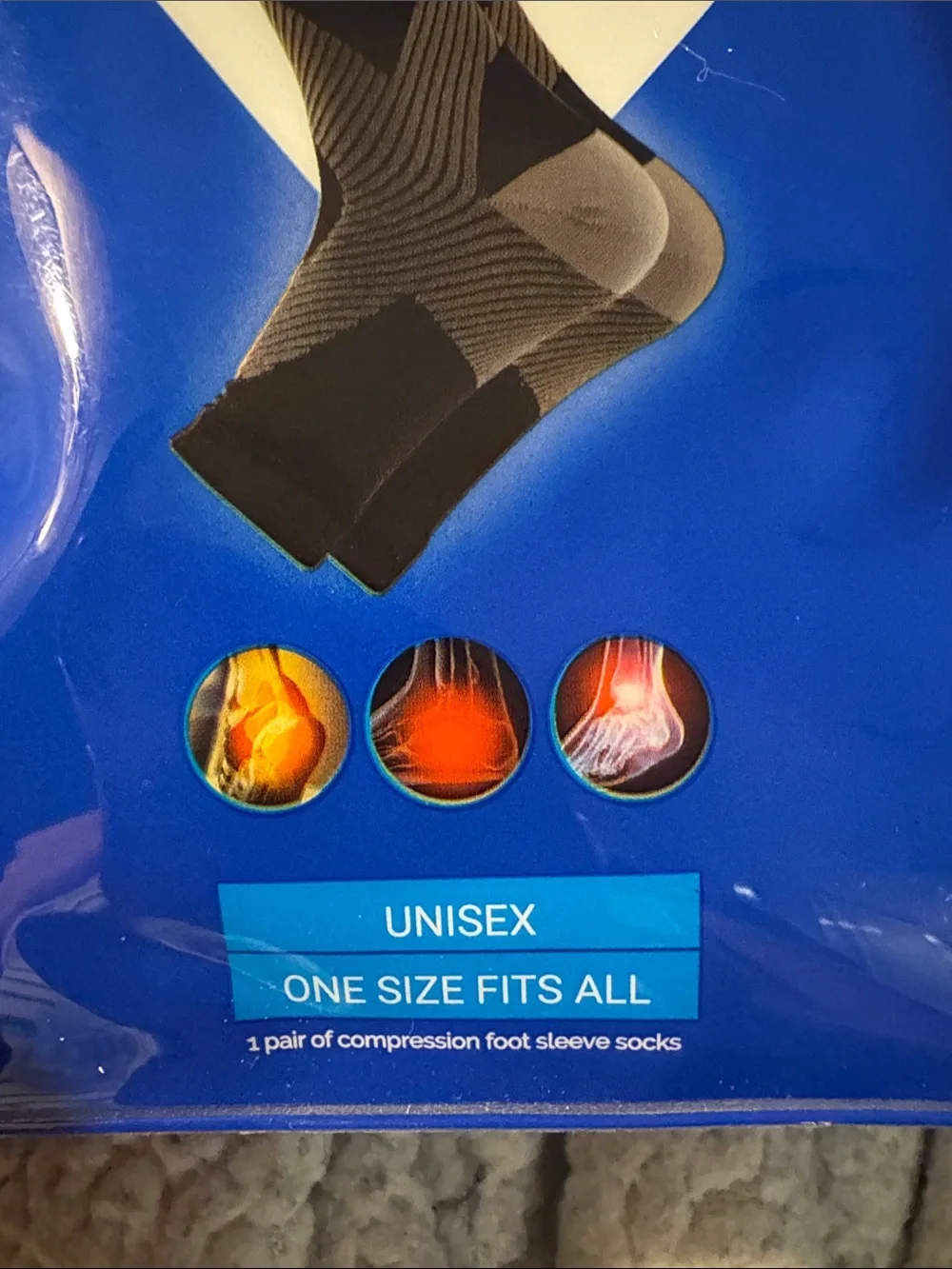 Compressa Unisex Compression Ankle Sleeve - Support & Pain Relief Plantar Fasc